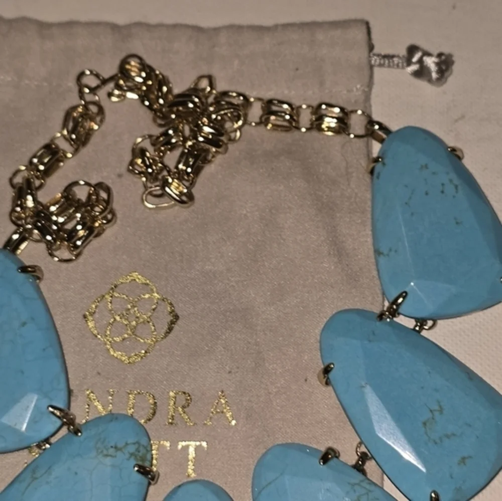 Kendra‎ Scott Harlow statement necklace in Variegated Turquoise Magnesite???